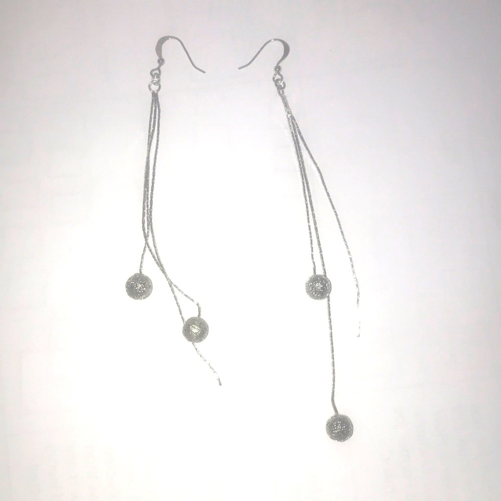 Earrings pair silver color